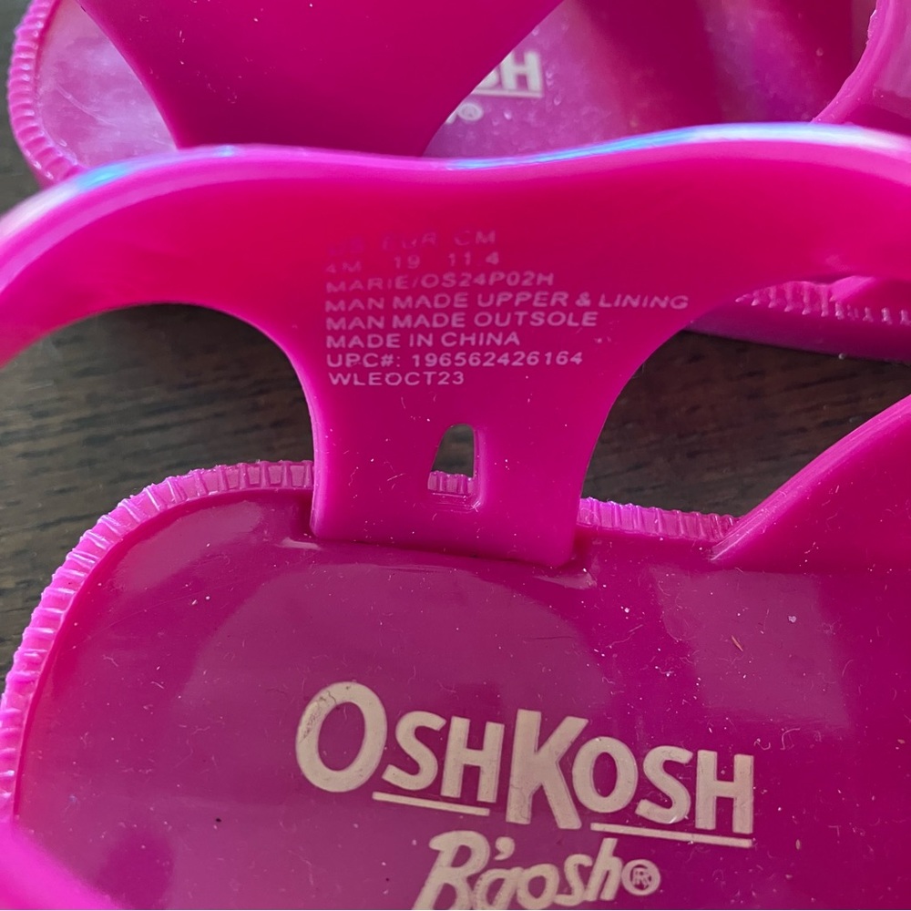 OshKosh B'gosh Jelly Sandals Bright Pink - Picture 4 of 5